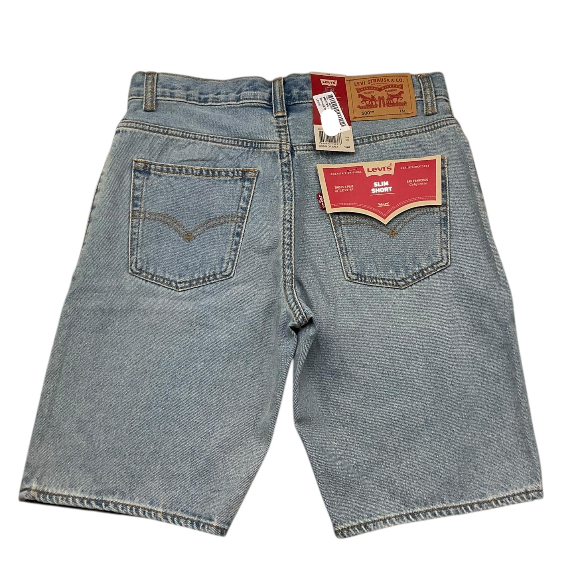 Levi'S Bermuda In Denim Tinta Unita con Strappi per Bambino 89EK7191J AZZURRO LEVI'S 