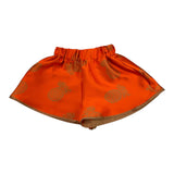 Mariuccia Short Tinta Unita Con Elastico In Vita Arancione Per Neonata