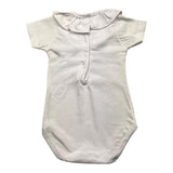 Calamaro Body Mezza Manica Tinta Unita Con Colletto Bianco Per Neonata