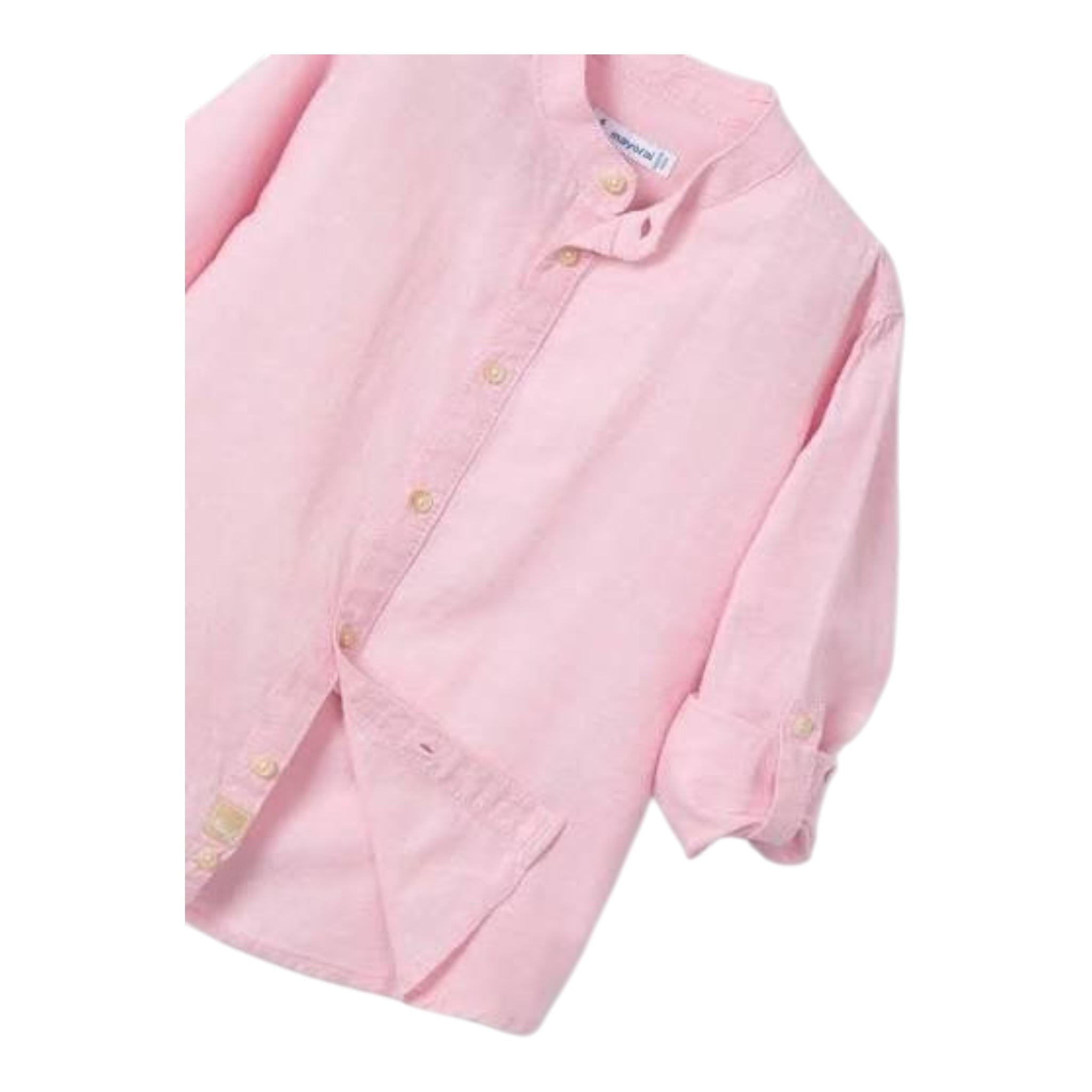 Mayoral Camicia con Colletto Coreano Tinta Unita per Bambino 3119 ROSA MAYORAL 