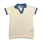 Trussardi Polo Mezza Manica Tinta Unita con Profili In Contrasto Panna per Bambino