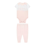 Guess Completo 2 Pezzi Body-Pantalone Tinta Unita per Neonata H2RW03J1311 ROSA GUESS 