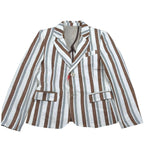 Over-D Giacca Bicolore con Fantasia A Righe per Bambino OK715GC BIANCO/MARRONE OVER-D 