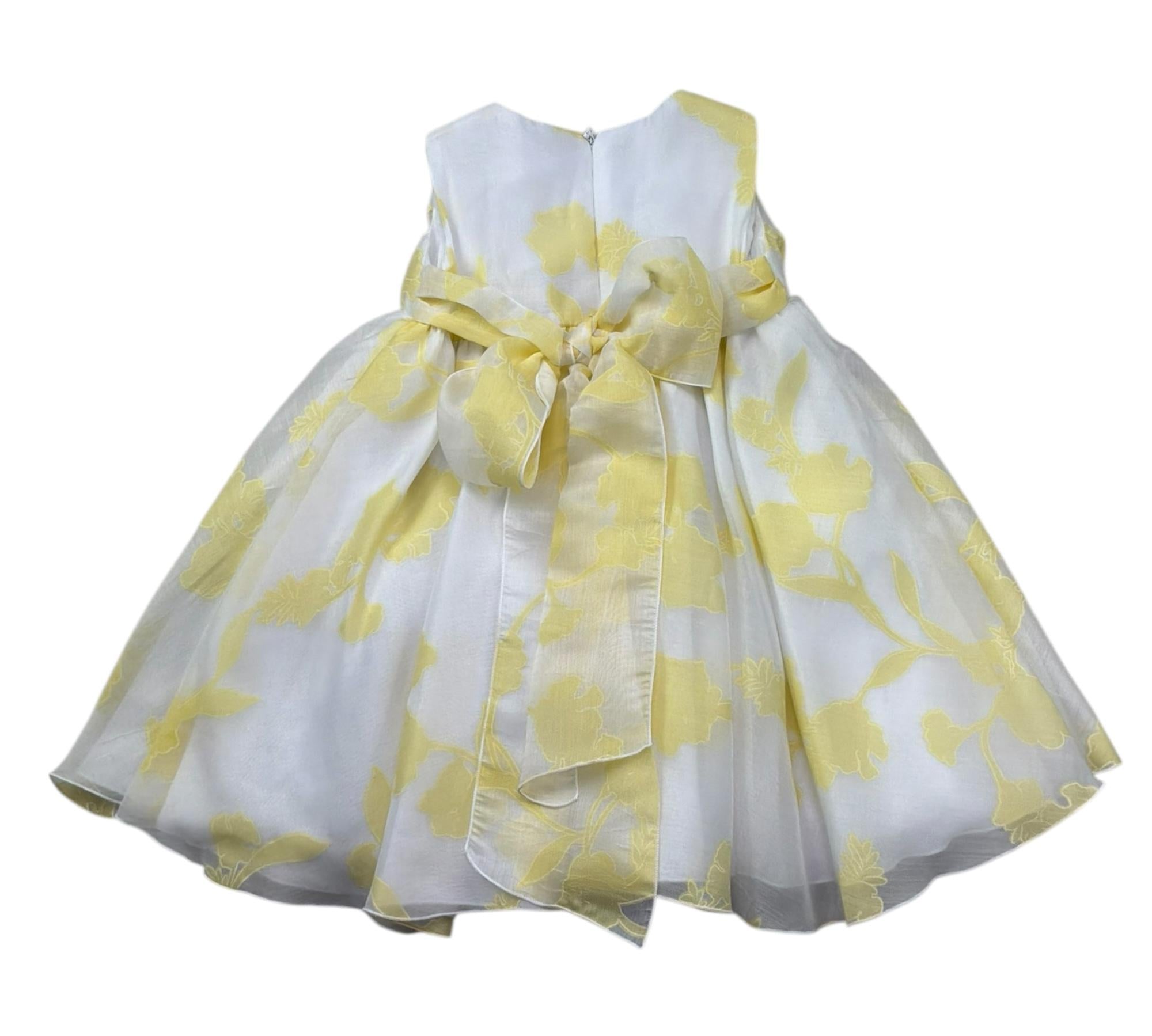 Le Bebe Abito Giromanica Tinta Unita Stampa Fantasia per Neonata LBG6367 BIANCO LE BEBE 