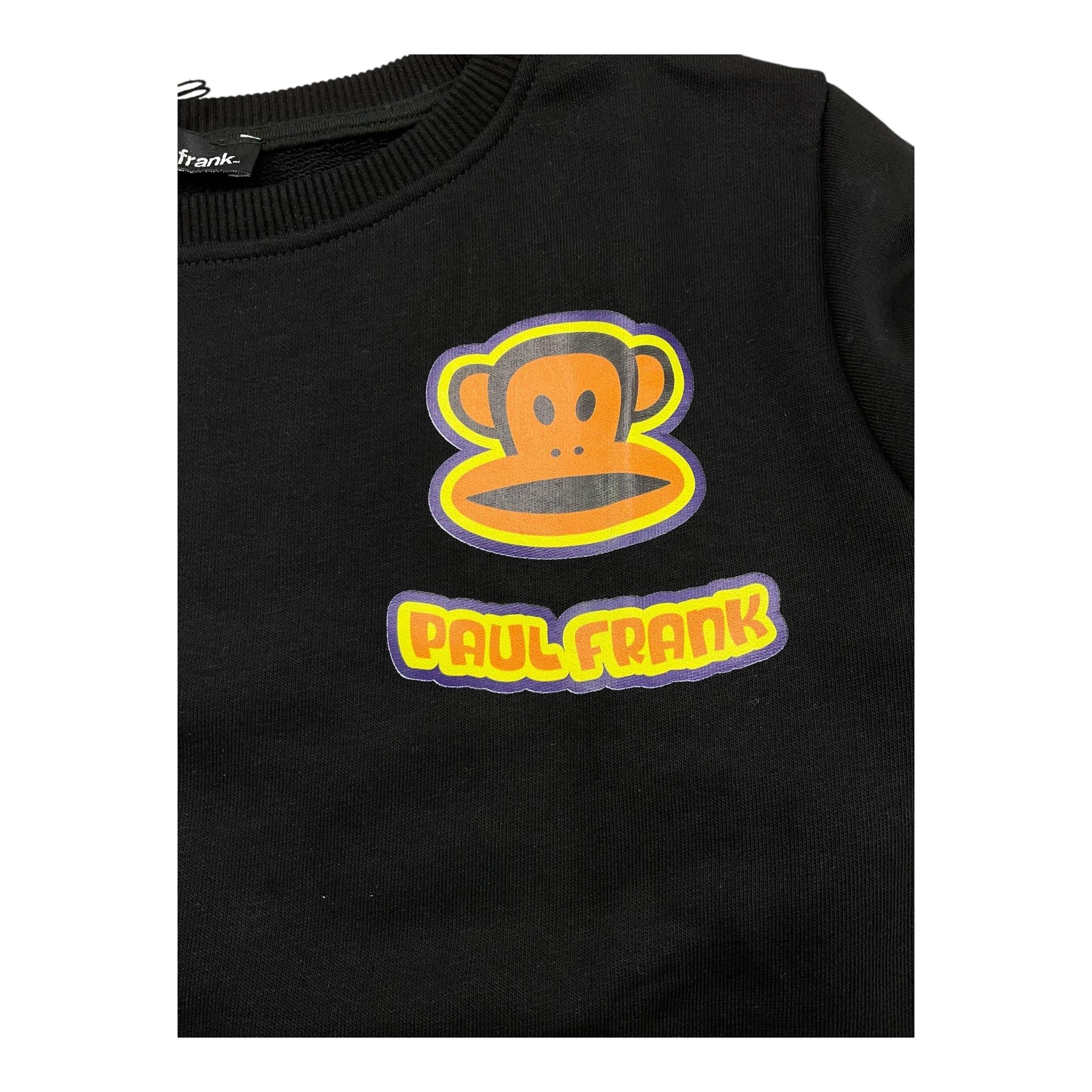 PAUL FRANK felpa tinta unita girocollo con stampa Nero per Bambino 13343 NERO PAUL FRANK 
