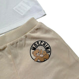 Moschino Completo 2 Pezzi T-Shirt-Bermuda Tinta Unita con Stampa per Neonato M6G00M BIANCO/BEIGE MOSCHINO 