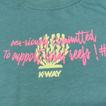 K-Way T-Shirt Girocollo Tinta Unita con Stampa per Bambina K2151PW VERDE K-WAY 