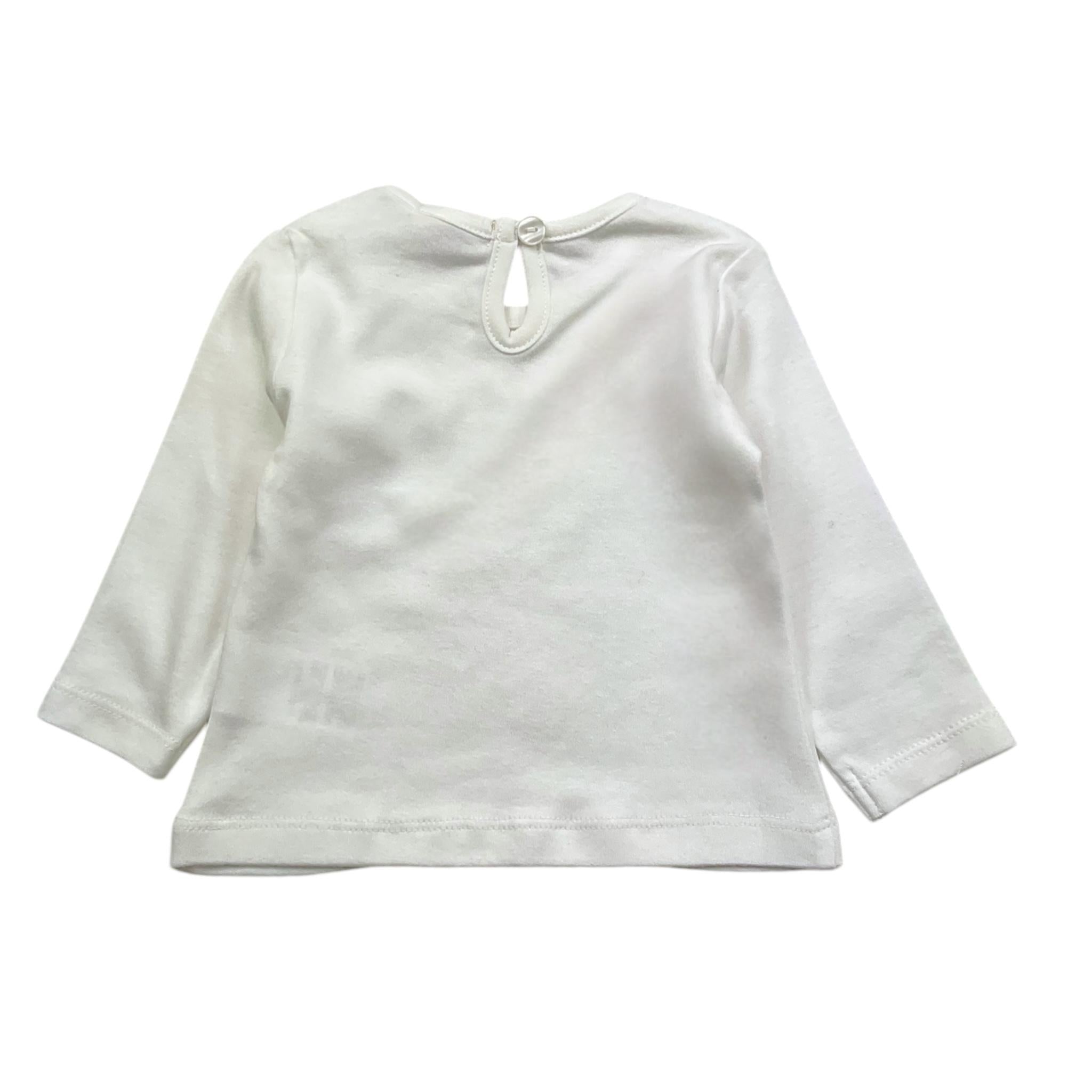 EMC shirt girocollo tinta unita con stampa Panna per Neonata BX2272 PANNA EMC 