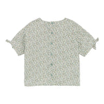Il Gufo Camicia Mezza Manica Microfantasia per Bambina P25CC106C4139 BIANCO/VERDE IL GUFO 