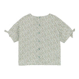 Il Gufo Camicia Mezza Manica Microfantasia per Bambina P25CC106C4139 BIANCO/VERDE IL GUFO 