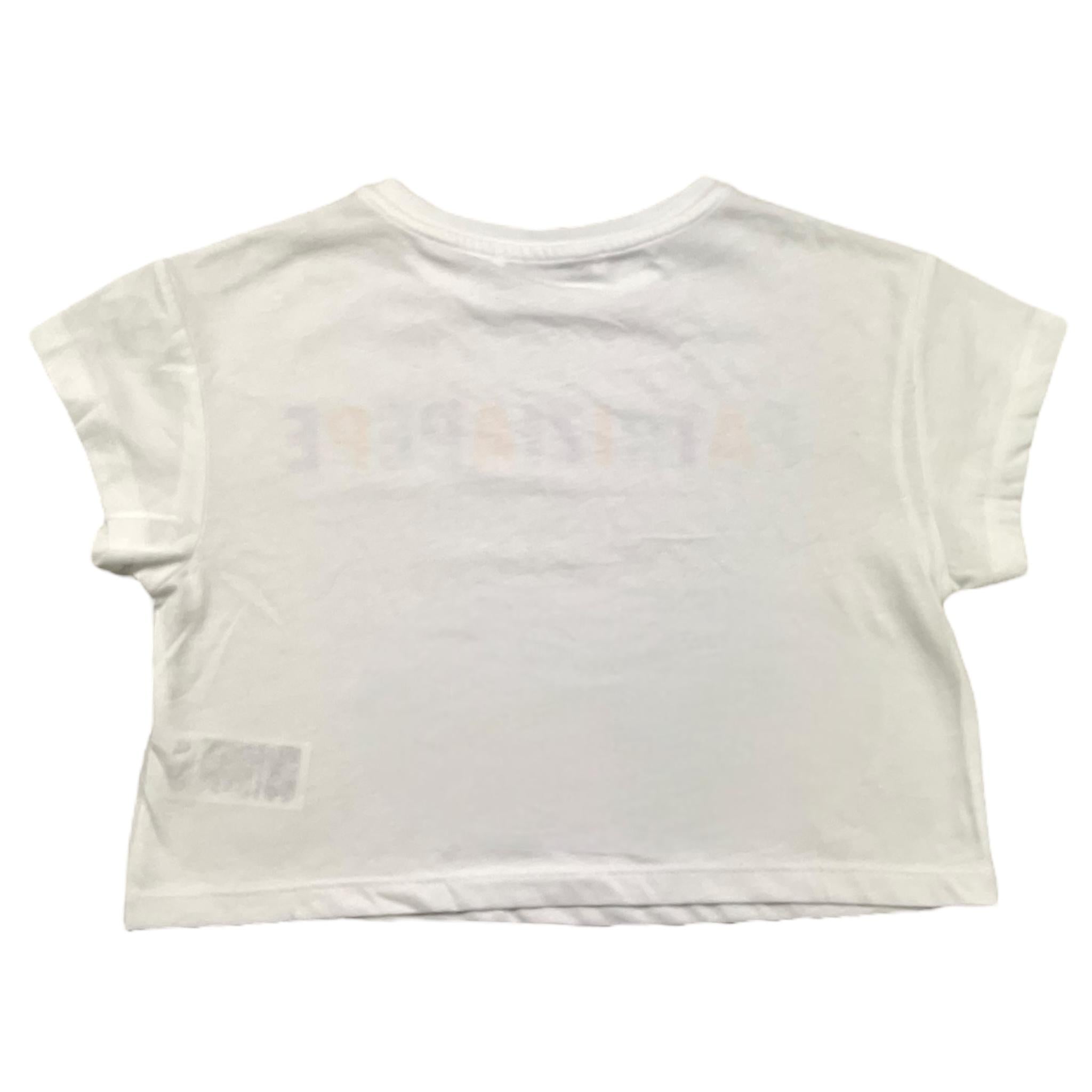 PATRIZIA PEPE t-shirt girocollo tinta unita con stampa in contrasto modello crop Bianco per Bambina 7M0802 BIANCO PATRIZIA PEPE 