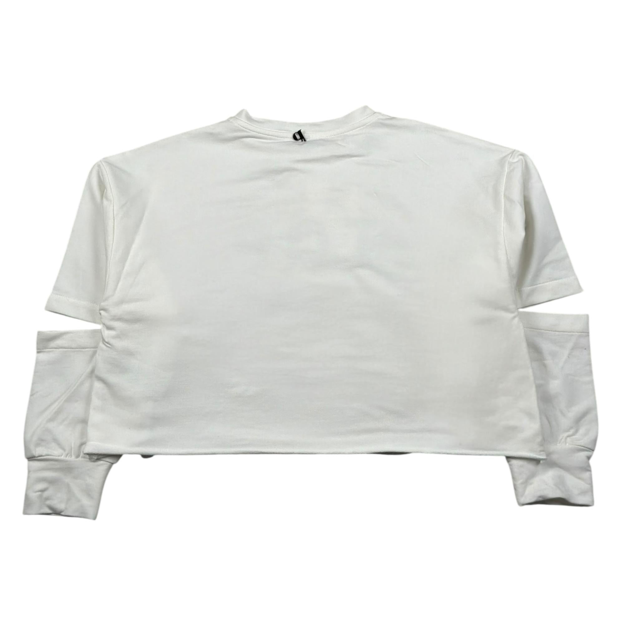 Dixie Felpa Chiusa Girocollo Tinta Unita con Stampa per Bambina LB10042G74 PANNA DIXIE 