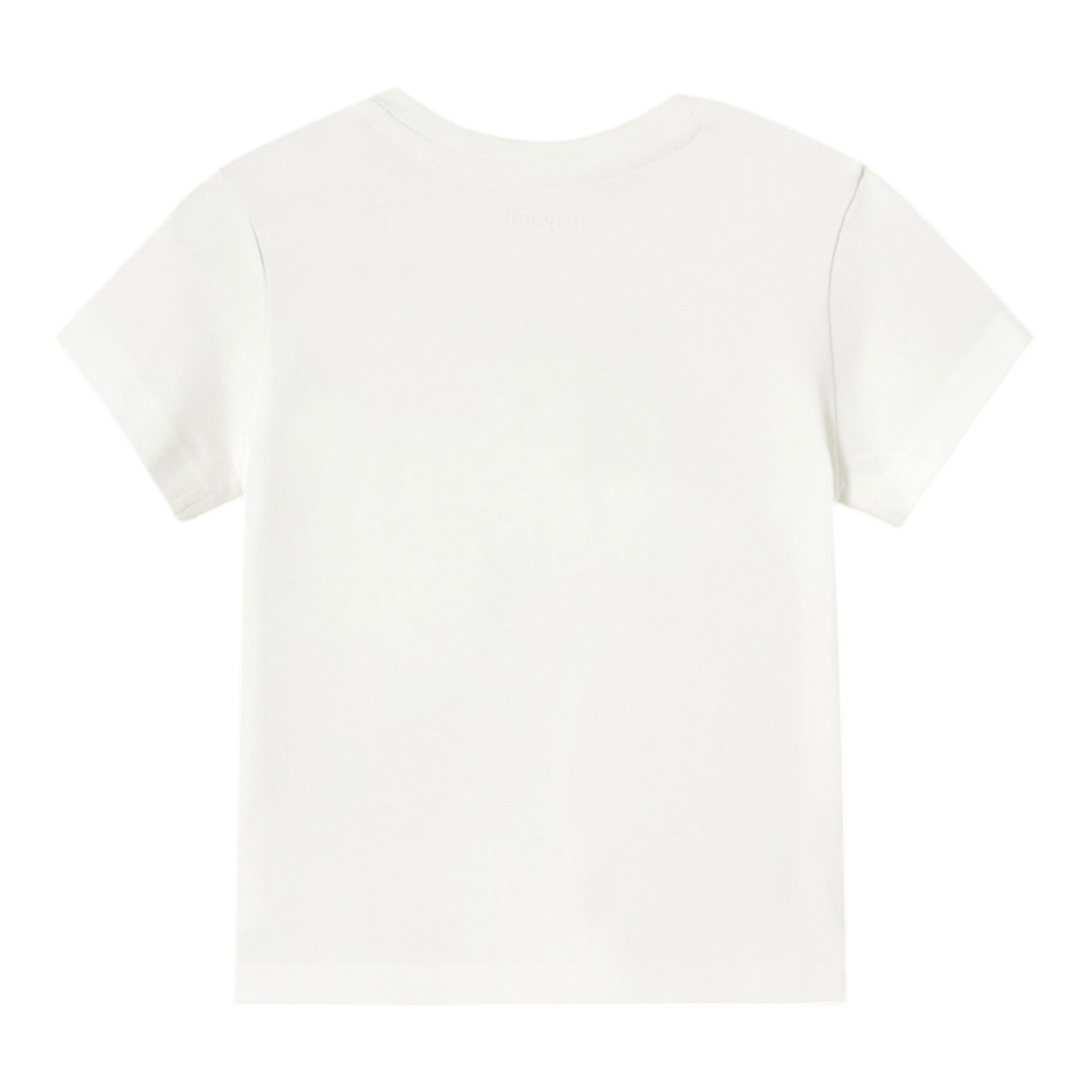 Mayoral T-Shirt Girocollo Tinta Unita con Stampe per Neonato 1057 BIANCO MAYORAL 