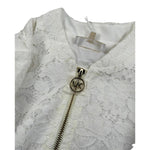Michael Kors Giubbino con Zip Tinta Uita con Ricami Bianco per Bambina R30412 BIANCO MICHAEL KORS 