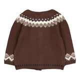 NAME.IT cardigan tinta unita con ricami Marrone per Neonato 13193191 MARRONE NAME.IT 