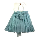 Tete'&Martina Abito Bicolore Giromanica Con Tulle Bianco/Verde Per Bambina
