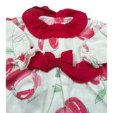 Barcellino Tutina Manica Lunga Tinta Unita con Stampe per Neonata 101101 BIANCO BARCELLINO 