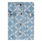 Michael Kors Abito In Denim Tinta Unita con Stampe per Bambina R30290 AZZURRO MICHAEL KORS 