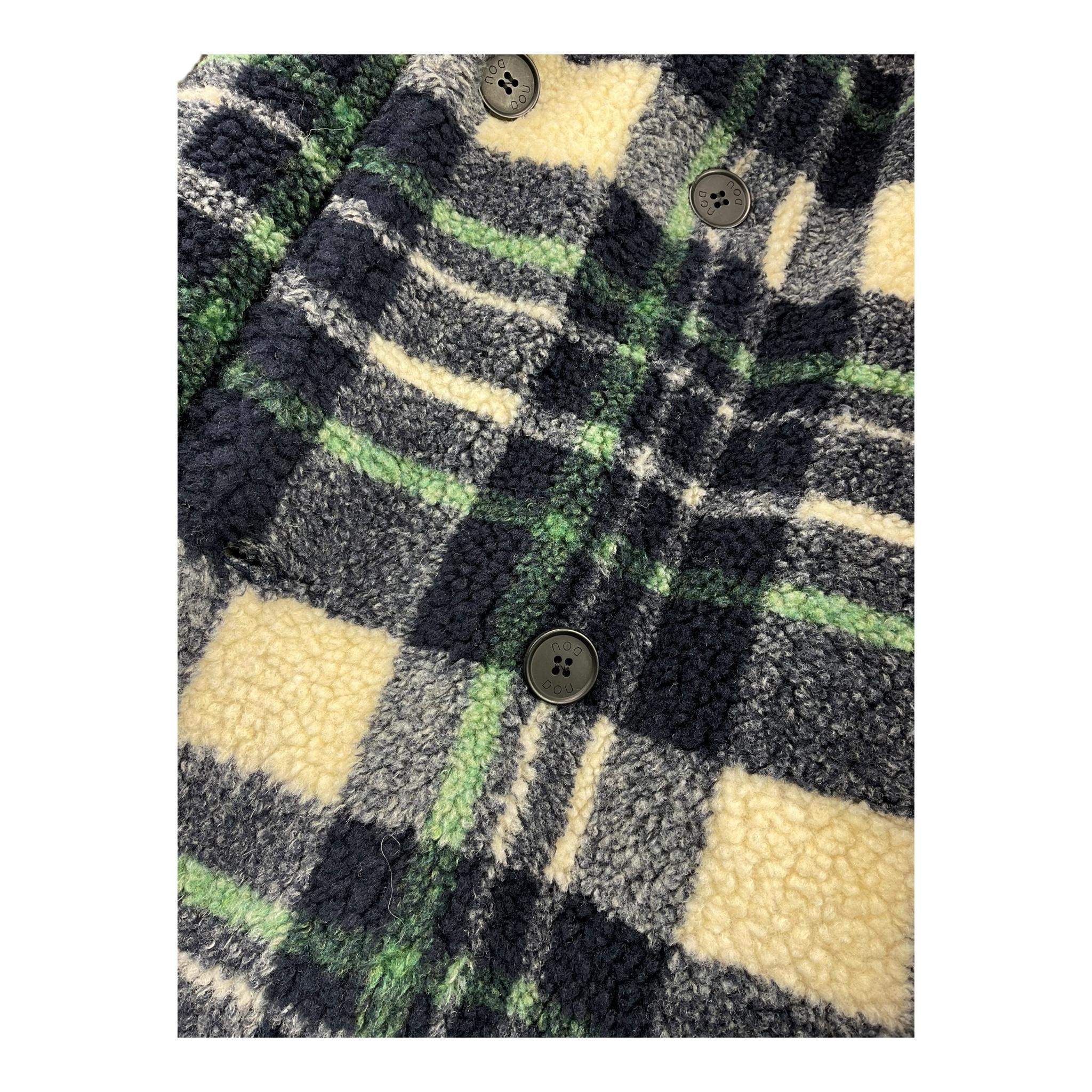 DOU DOU cappotto stampa fantaisa quadri Blu per Bambino DV2P70 BLU DOU DOU 