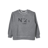 N°21 felpa tinta unita girocollo con stampa Grigio per Bambino N21970 GRIGIO N°21 