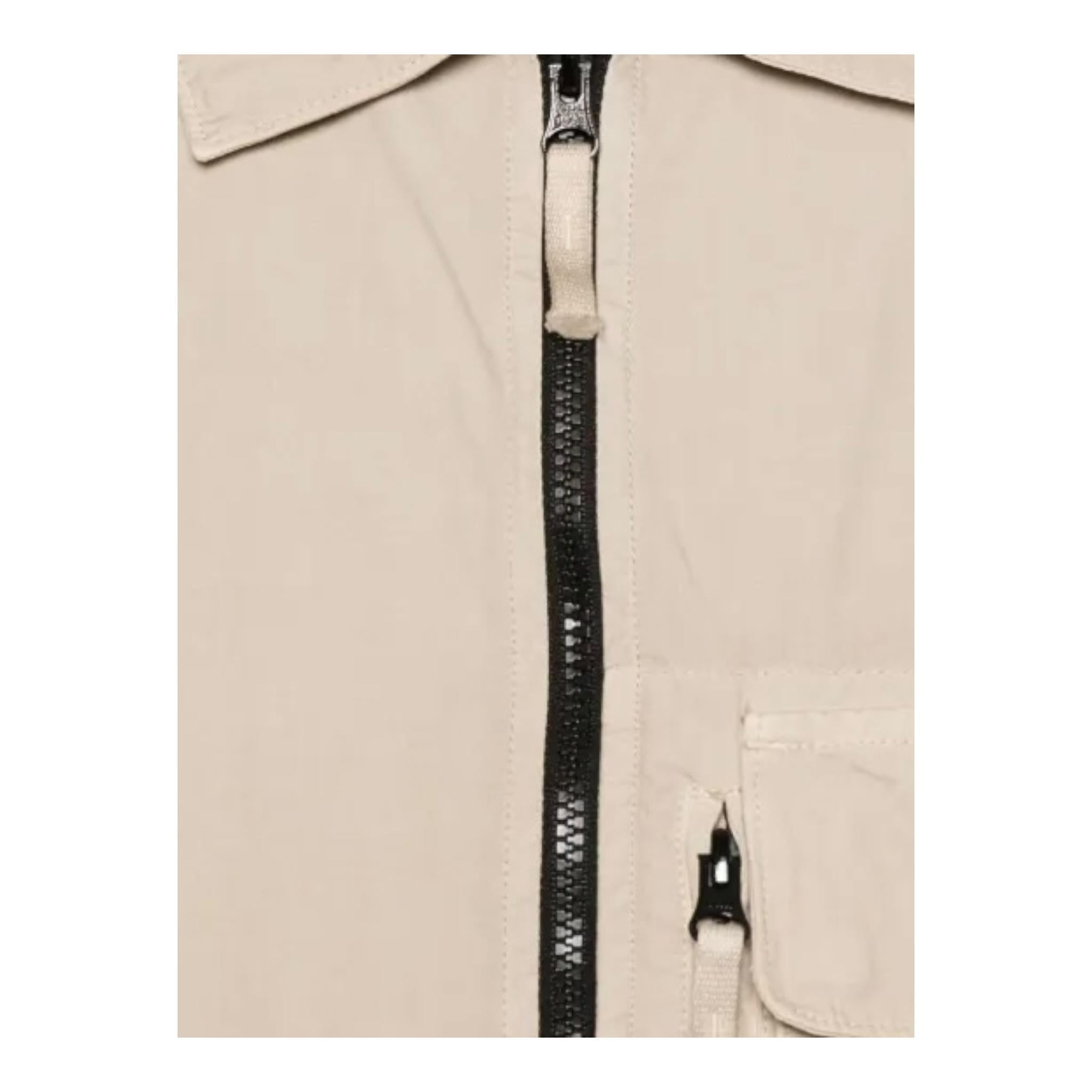 Stone Island Camicia Manica Lunga Tinta Unita con Zip per Bambino K1S161200001 BEIGE STONE ISLAND 