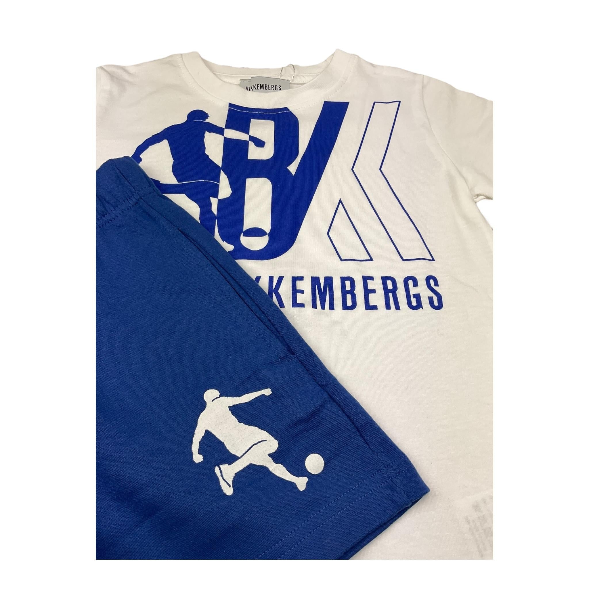Bikkembergs Completo 2 Pezzi T-Shirt-Bermuda per Bambino BK3208 BIANCO/BLU BiKKEMBERGS 