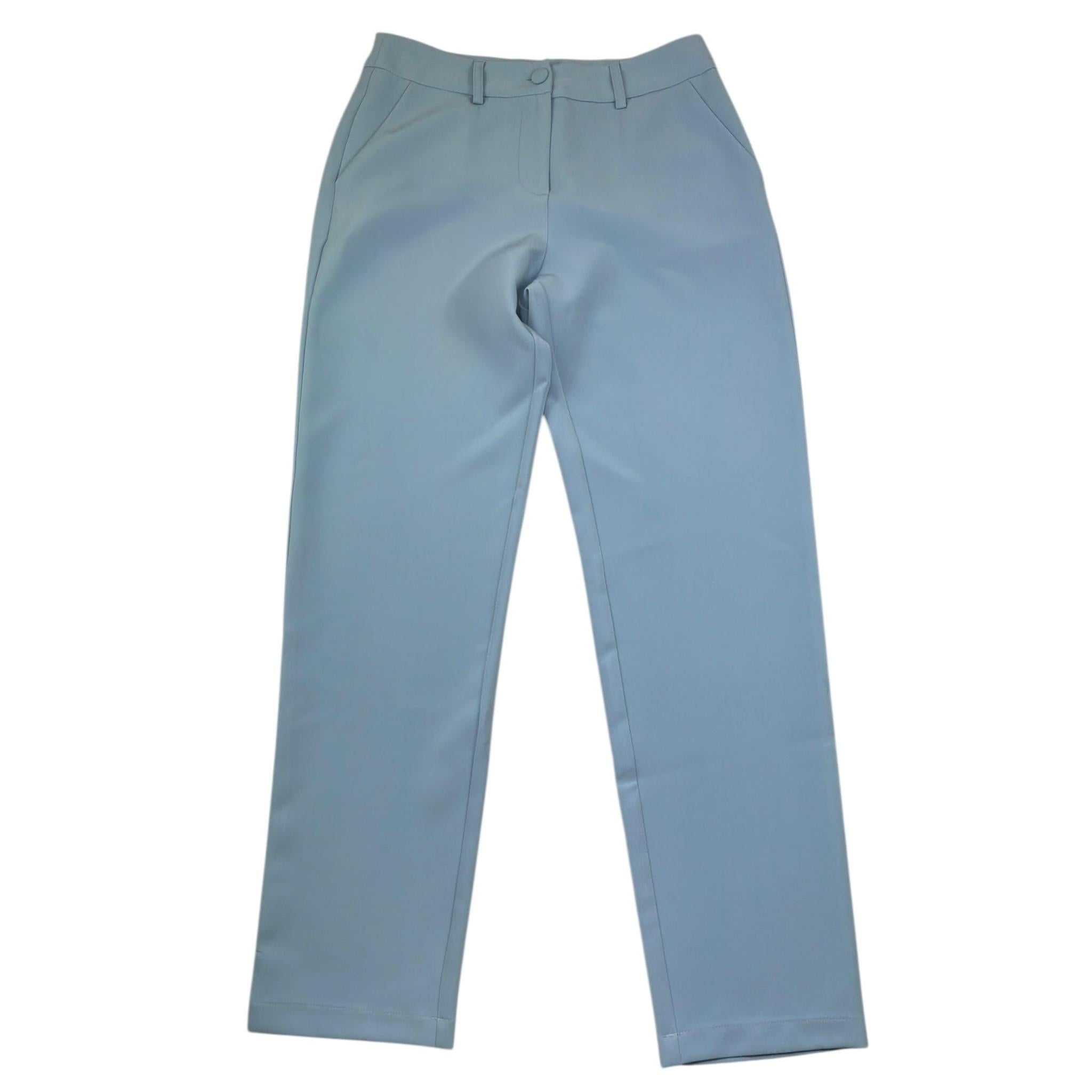 Fun & Fun Pantalone Tinta Unita con Girvita Regolabile per Bambina FCJPT01111 AZZURRO FUN & FUN 