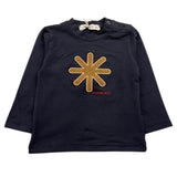 MANUEL RITZ shirt girocollo tinta unita con logo Blu per Neonato MR2820N BLU MANUEL RITZ 