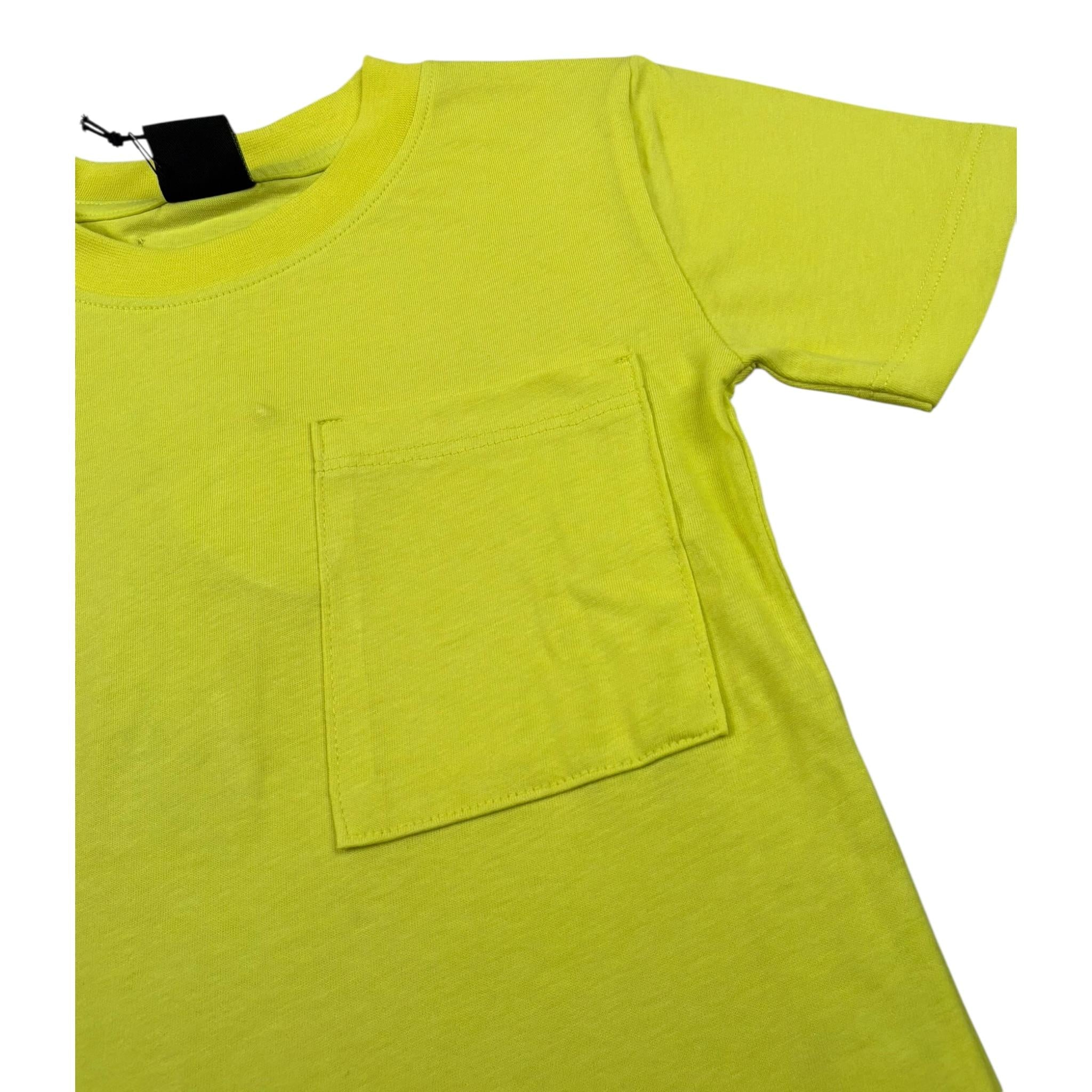 4Giveness T-Shirt Tinta Unita Girocollo per Bambina FGC4077 GIALLO 4GIVENESS 