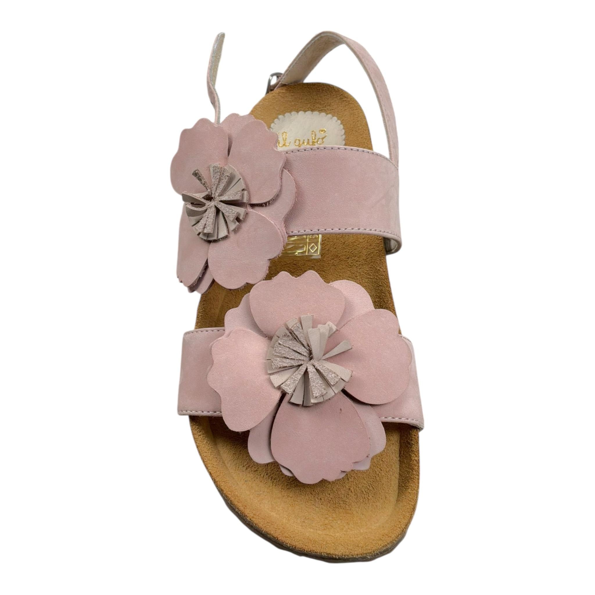 Il Gufo Sandalo Tinta Unita con Applicazioni Fiori per Neonata G576N ROSA IL GUFO 