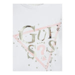 Guess T-Shirt Girocollo Tinta Unita con Logo per Neonata K5RI00K6YW4XX BIANCO GUESS 