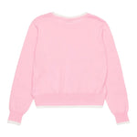 N°21 Maglia Girocollo Tinta Unita con Stampa per Bambina N2101W ROSA N°21 