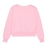 N°21 Maglia Girocollo Tinta Unita con Stampa per Bambina N2101W ROSA N°21 