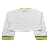 Refrigiwear Felpa Chiusa Girocollo Modello Crop Tinta Unita con Logo per Bambina RWG635 BIANCO REFRIGIWEAR 