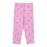Twinset Pantalone Tinta Unita Con Fantasia A Pois Rosa Per Bambina