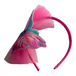 Daga Collection Cerchietto Tinta Unita con Farfalla per Bambina A250055 FUXIA DAGA COLLECTION 