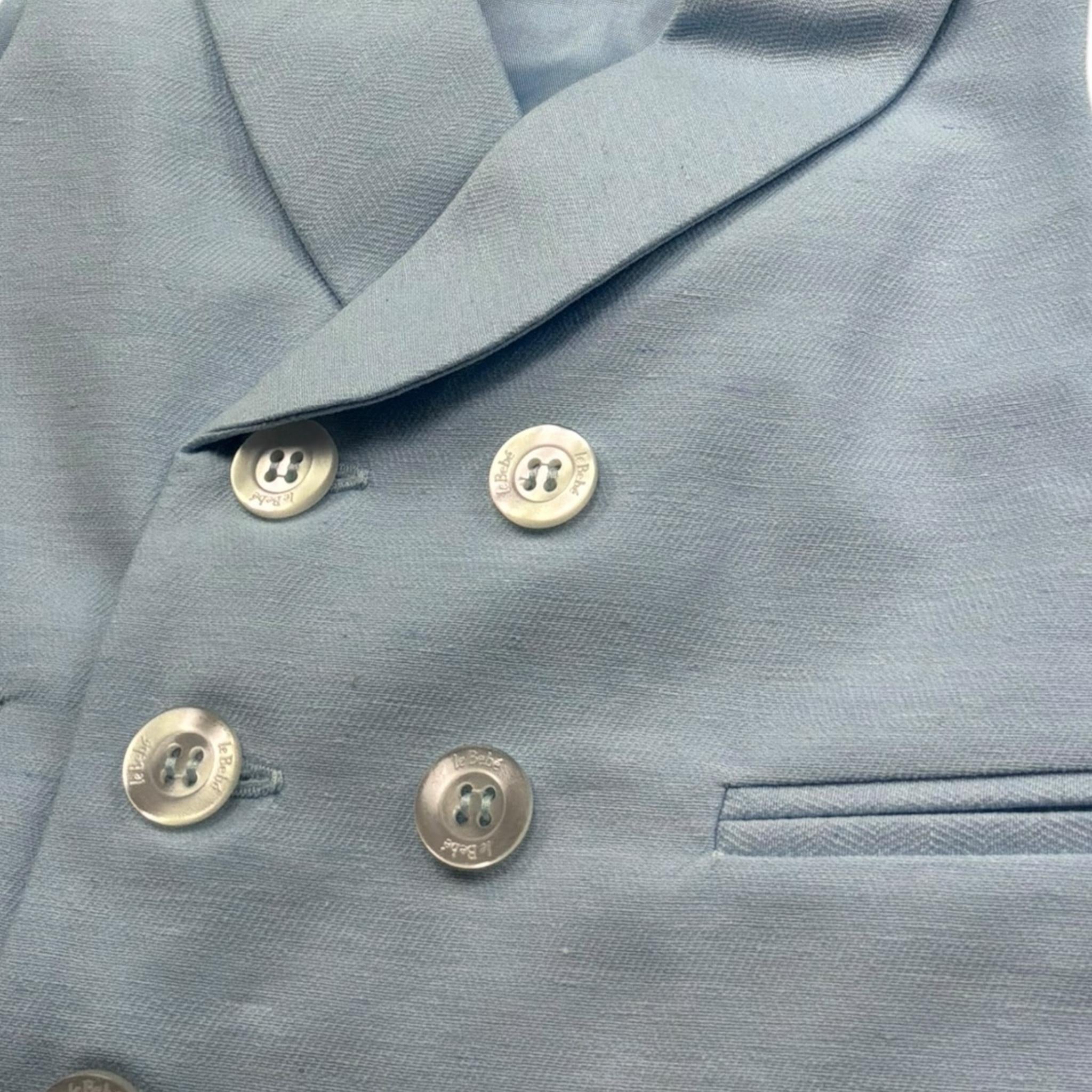 Le Bebe' Gilet Tinta Unita per Neonato LBB5354 AZZURRO LE BEBE' 