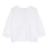 Twinset Maglioncino Tinta Unita Con Ricami Bianco Per Bambina