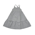 Petit Indi Abito Tinta Unita con Applicazioni per Bambina SS25BK6651X GRIGIO PETIT INDI 