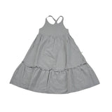 Petit Indi Abito Tinta Unita con Applicazioni per Bambina SS25BK6651X GRIGIO PETIT INDI 