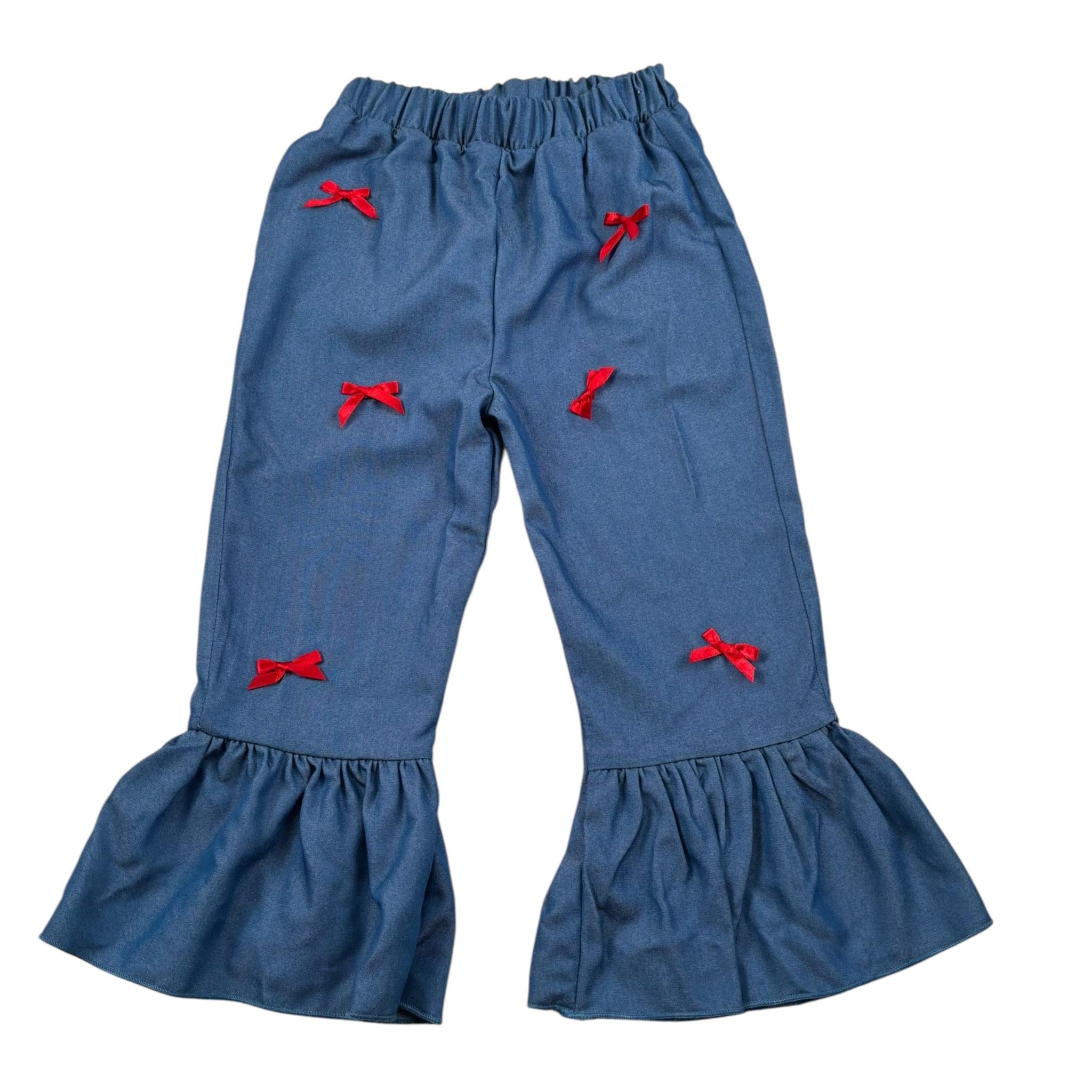 Carlotta Vindice Completo 2 Pezzi Top-Pantalone E Bandana Blu per Bambina SCPTT4J BLU CARLOTTA VINDICE 