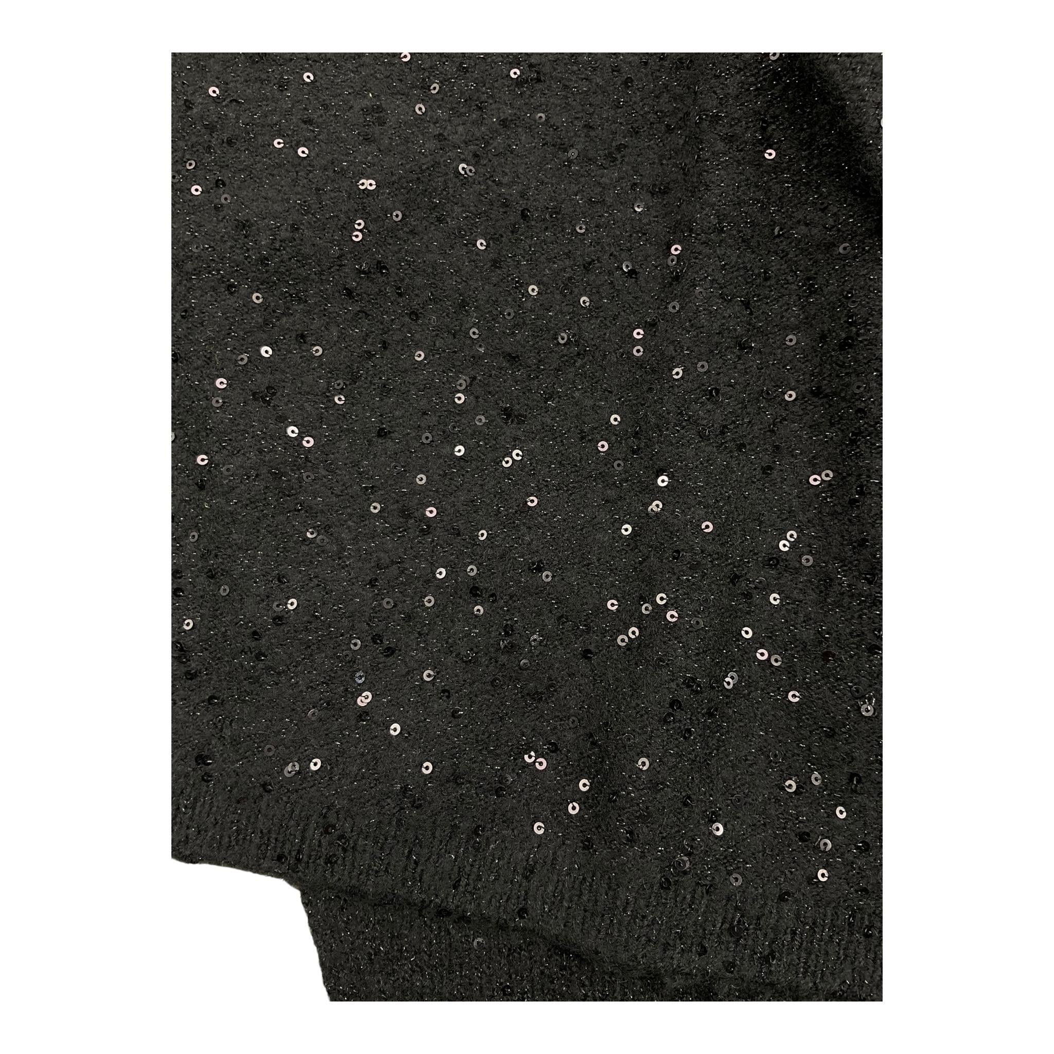 SARABANDA maglia girocollo tinta unita paillettata Nero per Bambina 0A778 NERO SARABANDA 