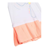 Billieblush Abito Mezza Manica Bicolore con Stampa Bianco per Bambina