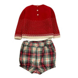 VALENTINA BEBES completo 3pz camicia-bermuda fantasia scozzese-maglia Bianco per Neonato MAR93 BIANCO VALENTINA BEBES 