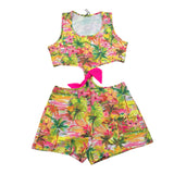 4Giveness Tuta Tinta Unita Giromanica con Fantasia per Bambina 125GCUTU5256 GIALLO 4GIVENESS 