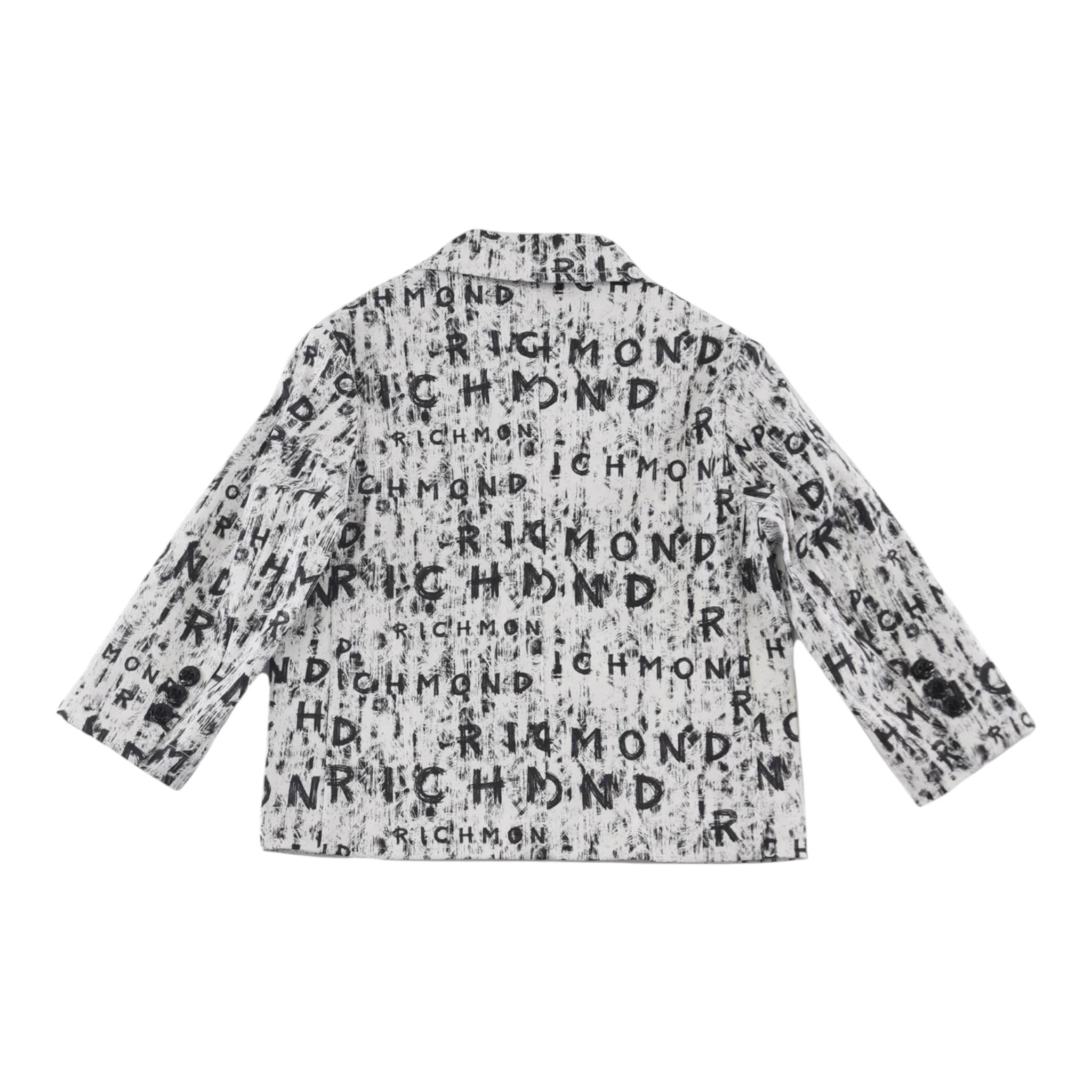 John Richmond Giacca Tinta Unita Logata per Bambino RBP24146GCHB BIANCO JOHN RICHMOND 