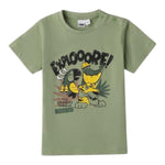I Do T-Shirt Girocollo Tinta Unita con Stampa per Bambino 4B459 VERDE I DO 