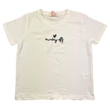 Vicolo T-Shirt Girocollo Tinta Unita Cn Stampa In Contrasto Bianco Per Bambina