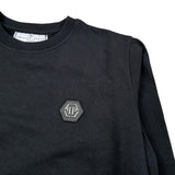 Philipp Plein Felpa Chiusa Girocollo tinta unita Nero per Bambino 31038 NERO PHILIPP PLEIN 