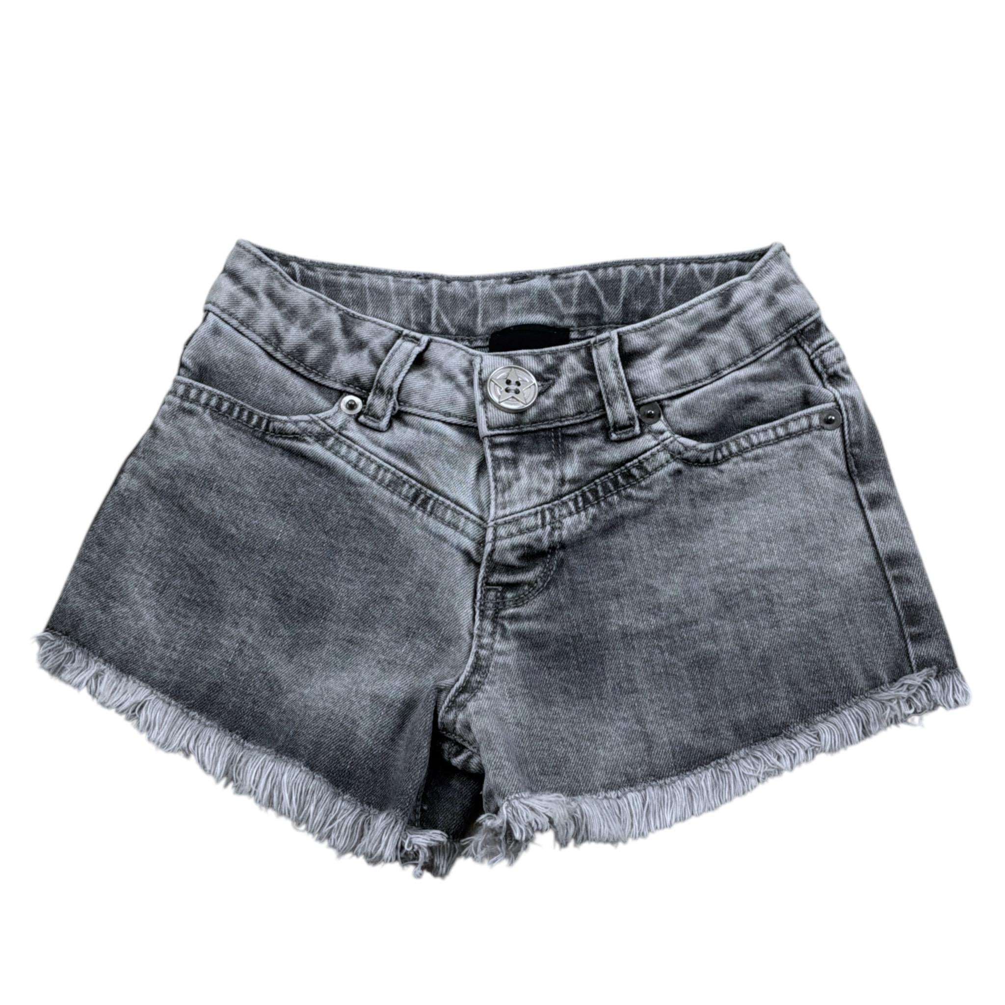 Marc Ellis Short In Denim Tinta Unita per Bambina JMJS00090 GRIGIO MARC ELLIS 